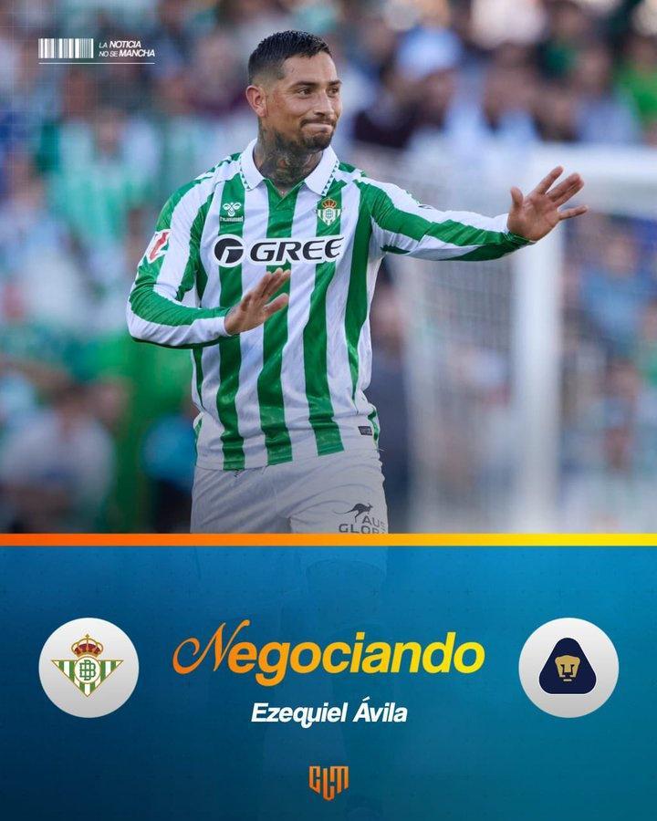 开云官网-记者：墨西哥美洲狮约200万欧报价贝蒂斯前锋阿维拉